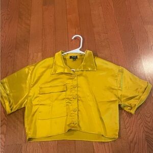 ALAS Women's Yellow Satin Blouse